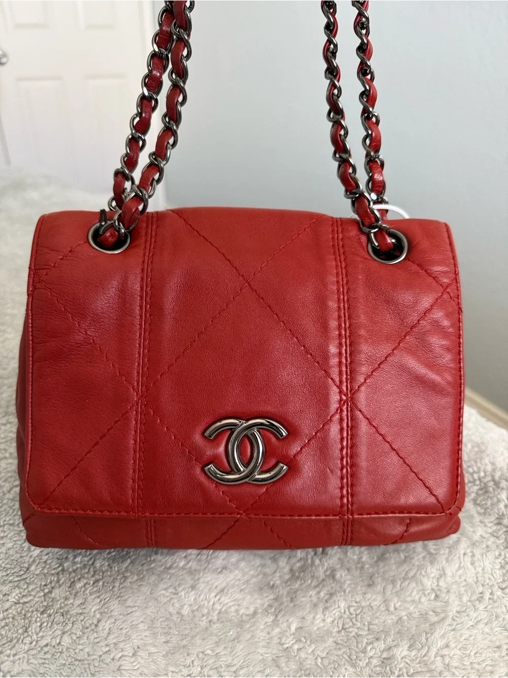 Chanel Soft Touch Flap Red Calfskin Silver HW - LegitApp COA - Like butter!